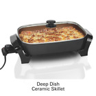 0040094936342 Hamilton Beach Deep Dish Ceramic Skillet Nonstick Saute