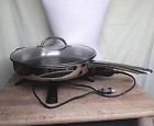 07300 Presto Handy Electric Skillet Fry Pan Glass Lid Stainless Steel
