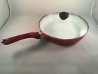 10.25 Bialetti Aeternum Red Cooking Skillet With Glass Lid Nonstick