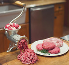 10 Sausage Maker And Manual Meat Grinder Chopper Wood 689776763472