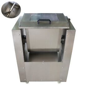 110v Electric Meat Food Mixer 10.5 Gallon Stainless Steel With Rolling Wheels