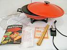 114853 Sears Vintage Electric Red Wok Skillet Quart Model