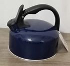 117604501 Ekco Revere Kensington Navy Blue Tea Kettle Aluminum