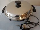 12-1-2 West Bend Lifetime Kitchen Craft Liquid Core Stainless Steel Electric