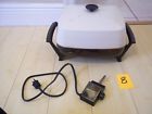11-3-4 1255 West Bend Vntg Electric Skillet Cooker Working Sensa Temp Plug