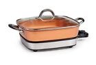 12skill Copper Chef Electric Skillet Everyday Pan With Lid Steamer Tray