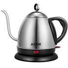 138745 Aicok Electric Kettle Stainless Steel Gooseneck With British 748440117574
