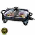141926 Branded 16 Non Stick Electric Skillet Fry Pan W Tempered Glass Lid Cover Cooking 0721058141926