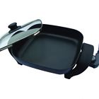 1800w 1462198 Electric Skillet Glass Lid Square Aluminum Pan Roasting 712231462198