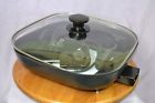 1467000 Oster Inch Square Electric Skillet Black Extra Deep Pan New