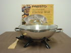 21-680 Presto Electric Wok Stainless Steel Watts With Lid