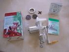 268-10 Villaware 10 Heavy Weight Cast Iron Meat Grinder Sausage Maker Set Cook Book