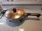 26c100 Ge Retro Vtg Aqua Turquoise General Electric Frying Pan Skillet Fry Copper Lid