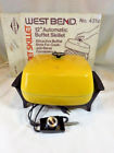 4312 West Bend Vintage Electric Buffet Skillet Fry Pan Harvest Gold
