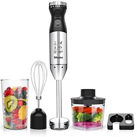 5 In 1 Immersion Hand Blender 9 Speed Turbo 304 Stainless Steel Handheld