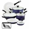 631899174901 Farberware Aluminum Piece Cookware Set Blue