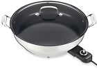 641113617046 Cuisinart Electric Skillet Stainless Steel Nonstick Cookware Fry