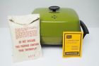 65262 Vintage Immersible Electric Skillet Frypan Fry Pan Buffet Avocado