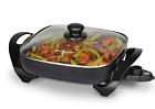 691197889501 Toastmaster Electric Skillet Nonstick Frying Pan Tempered Glass