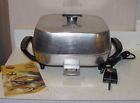 7-21c Sunbeam Vintage Model Aluminum Electric Skillet Frying With Book Cord