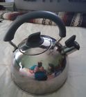 7035 Farberware Faberware Stainless Steel Tea Kettle Teapot Whistler Euc