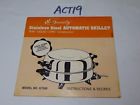 7260 Regal Ware Society Electric Skillet Replacement Part Instruction Book Only