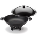 784338191882 Unbranded Electric Wok With Lid Nonstick High Domed