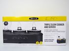 829486145827 Bella Triple Slow Cooker And Buffet Server Qt