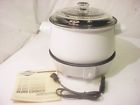 84034 West Bend Vtg Slow Cooker Lazy Style White Designer Series