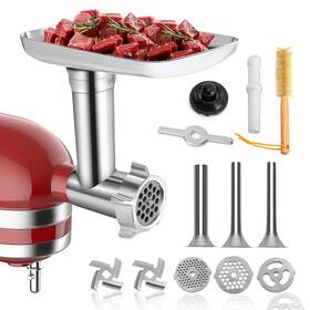 9th Shop 761086470155 Meat Grinder Attachment For Kitchenaid Stand Mixer Stainless Steel Gr Inch