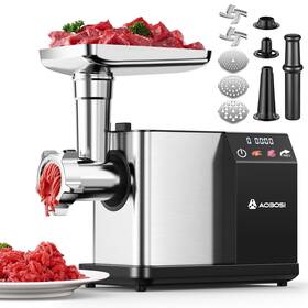 Az-mg102a-sv Aaobosi Meat Grinder Electric 3000w Max With Led Display 3 Speed