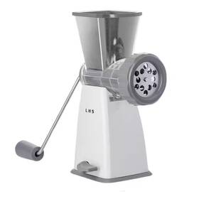 Adrinfly 445022629601 Gray Manual Meat Grinder With Stainless Steel Blades Heavy Duty Powerful Suction