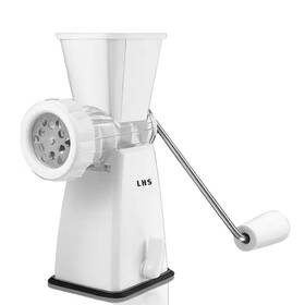 Adrinfly 445030845840 White Manual Meat Grinder With Stainless Steel Blades Heavy Duty Powerful Suctio