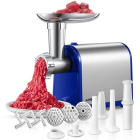 Aiheal 735940863384 Electric Meat Grinder Sausage Stuffer With 3 Tubes 2 Blades Plat