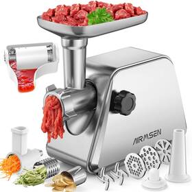 Airmsen 410465223244 Electric Meat Grinder And Tomato Sauce Press Maker With Strainer - Heavy Duty