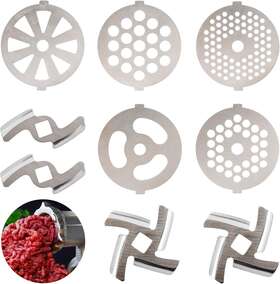 Akopcf 617256032299 9 Pcs Replaceable Meat Grinder Blades For Size 5 Stand Mixer And