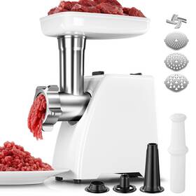 Mgc03 Amzchef Electric Meat Grinder Sausage Stuffer Maker With Blades 3 Plates Tub