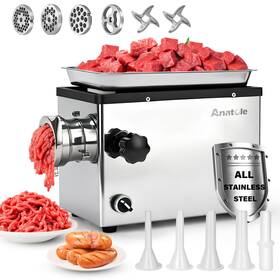 Anatole Fba-a-39 Commercial Electric Meat Grinder 1.5 Hp 1100 W All Stainless Steel Bones