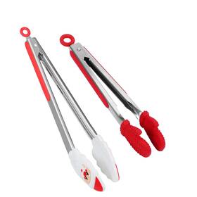 9gj-gjcjsdsp Andgeloo Kitchen Tongs Premium Glove Tong 9ftft And Santa Claus 12ftft Red/silver