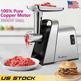 Ul-mgg-100-sv Aobosi Heavy Duty Electric Meat Grinder Sausage Maker Mincer Stuffer Filler Kit 3000w