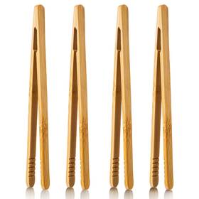 5357xpbt2152 Apojgitn 4pcs Bamboo Toaster Tongs Small Wooden For One Size Color