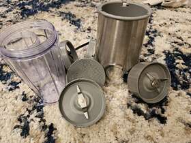 13466 Bella Mixer Grinder Grey Used . Includes All Jars And Attachments