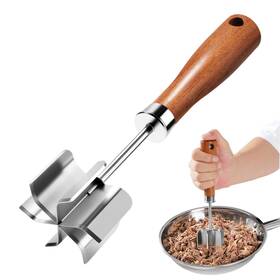 Bgwara Meat-chopper-no1 Stainless Steel Meat Chopper And Masher - Heavy Duty 6 Curve Blades Ground Beef