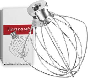 Na-k45wwp Brand Newlyart Stainless Steel Whisk Attachment Fits Kitchenaid 6 Wire Whip For 4.5 5