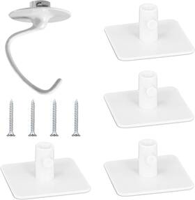 09061 Brand Nqeuepn 4pcs Stand Mixer Attachment Holder White Attachments Organizer