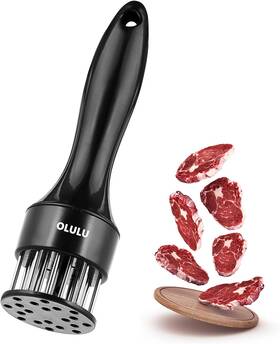 Olulu-06 Brand Olulu Meat Tenderizer Stainless Steel Needle Ultra Sharp 20 Blades