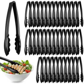 Branded Ew-tessco-1962 80 Pcs Plastic Tongs Serving Bulk 9 Inch Black