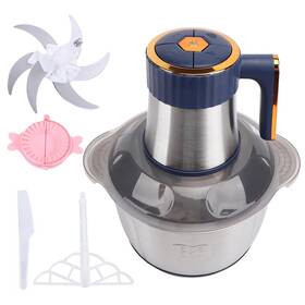 Brrnoostbgm43cer-11 Brrnoo Electric Food Chopper Meat Grinder With 5l Stainless Steel Bowl 500w Copper