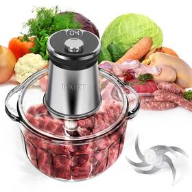 Bumet 644097334862 Electric Meat Grinder 850w Food Chopper Processor With Led Timer One 16c