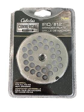 Cabela S 858190005141 #10 / #12 Grinder Plate Meat 7mm New
